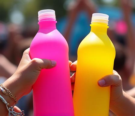 Vibrant labels for a summer music festival